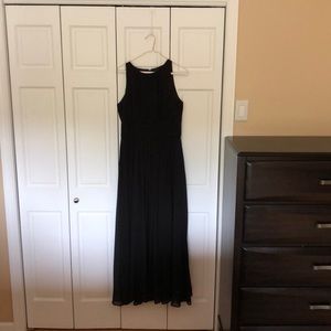Lauren by Ralph Lauren Long Black Chiffon Gown